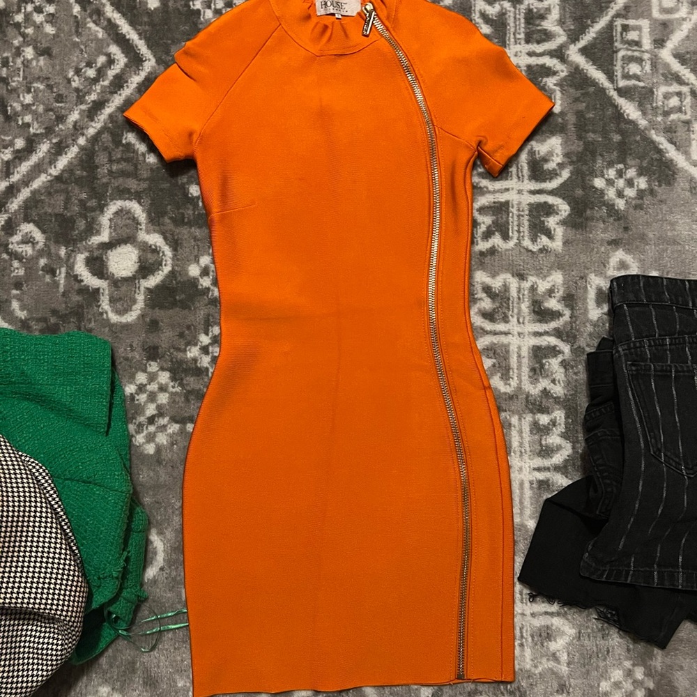 House of CB Orange Mini Dress
